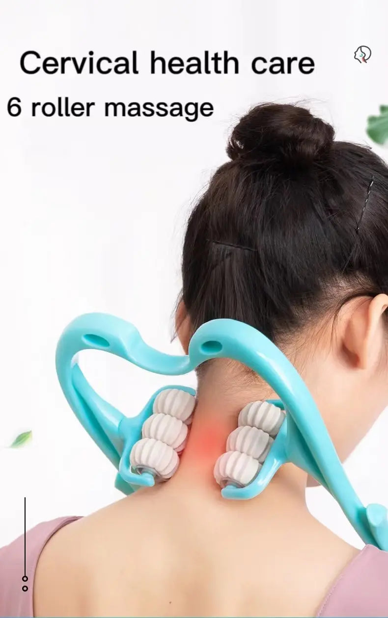 Cervical Spine Massager Roller Back Massager Manual Use To Relieve Fatigue Shoulder Neck Instrument Lumbar Lneading Household